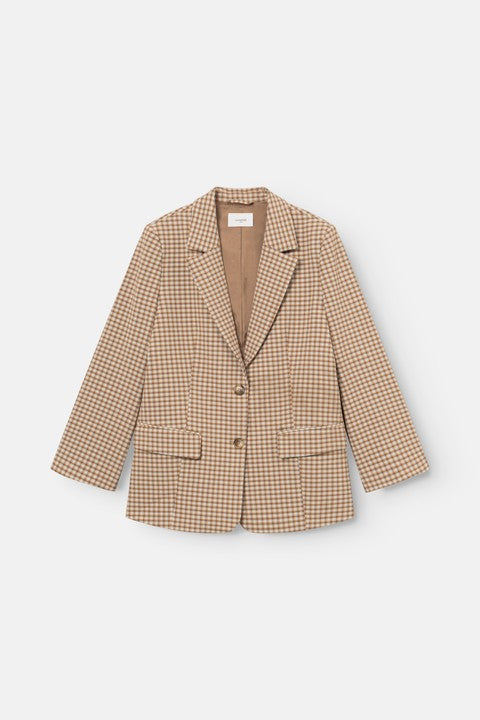 Noomi Blazer Brown Multi Check Blazere